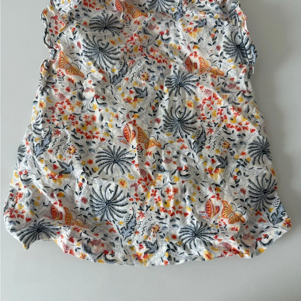 GAP Ruffle Floral Butterfly Summer Sleeveless Dress with Ruffle 12-18M